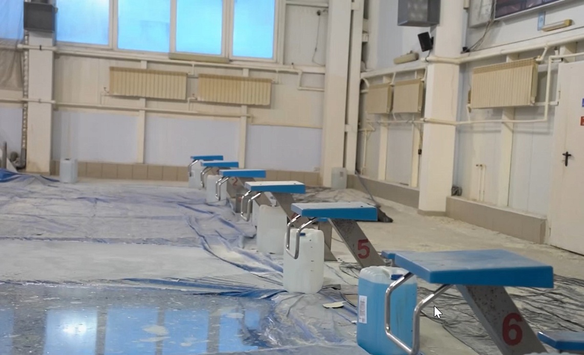 В Городище завершается ремонт бассейна в СОК «Бирюза»